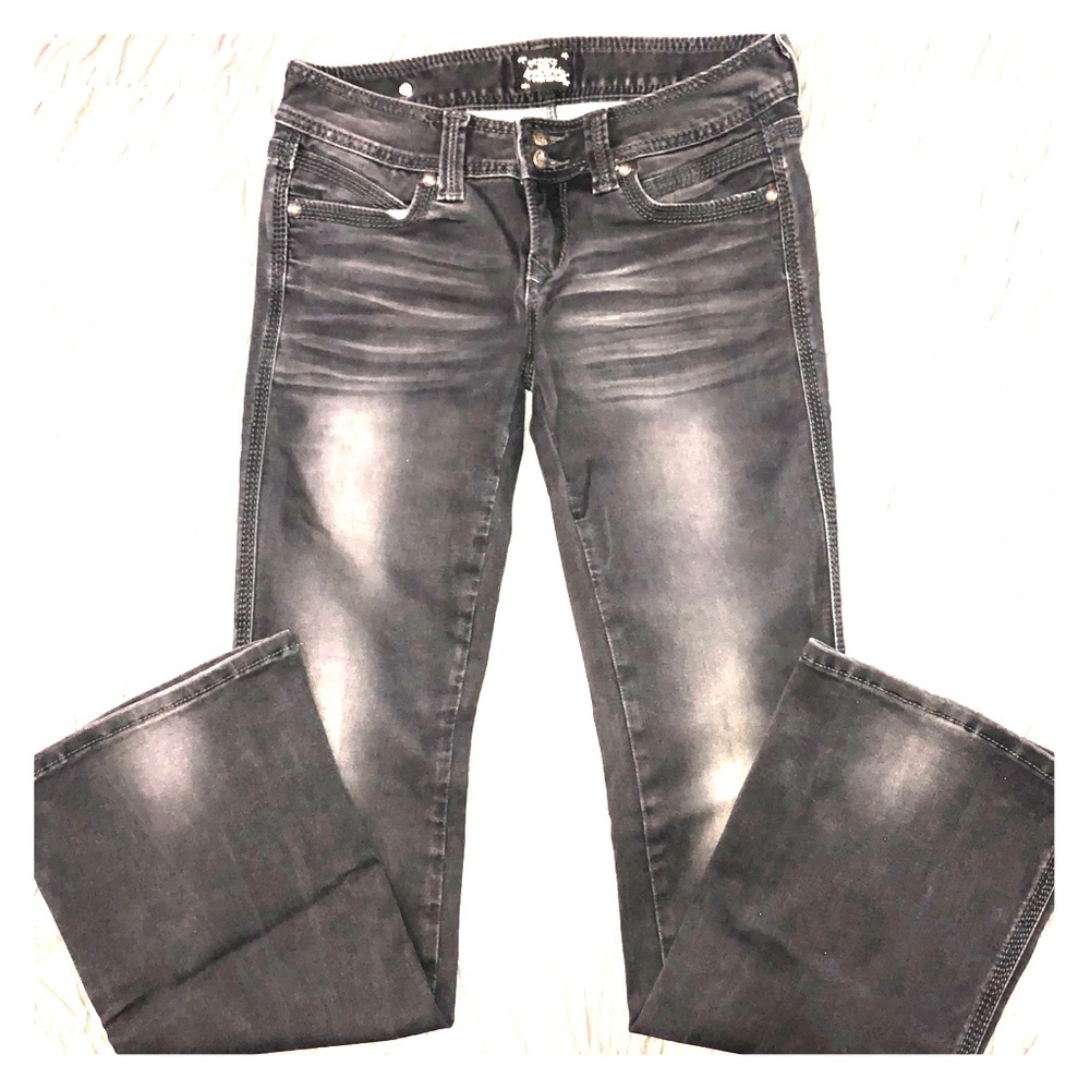 ReRock for Express distressed embellished jeans